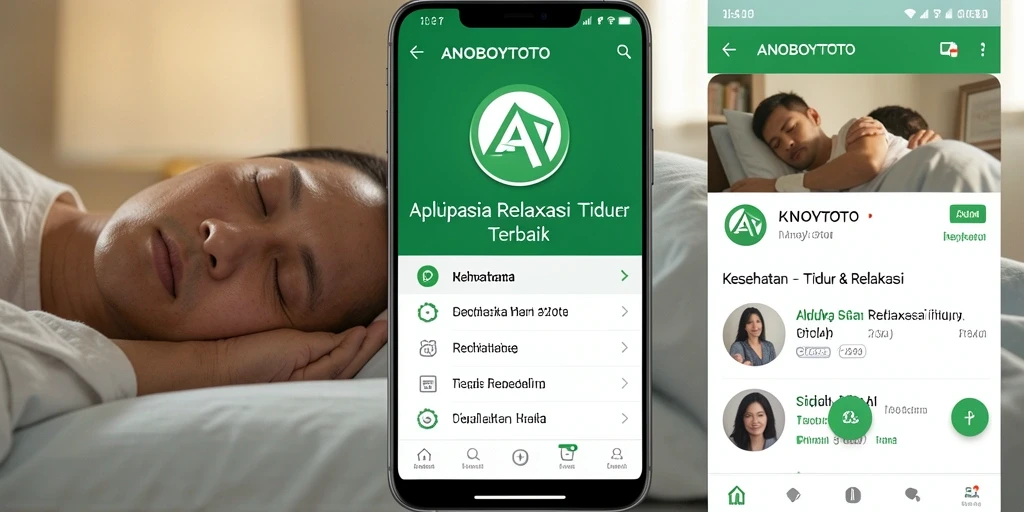 Tampilan antarmuka ANOBOYTOTO untuk relaksasi tidur yang nyaman.
