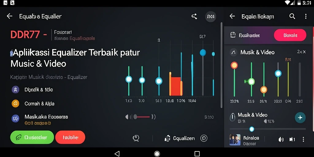 Antarmuka aplikasi IDR77 menampilkan kontrol equalizer yang intuitif.