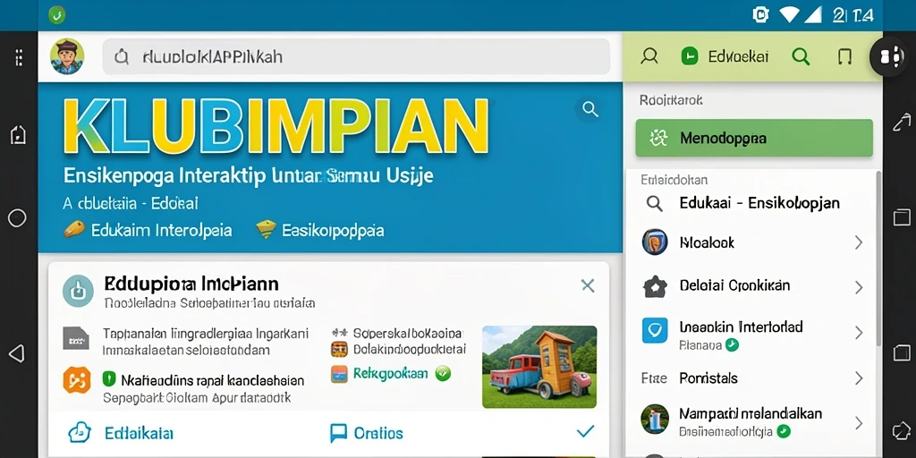 Antarmuka KLUBIMPIAN yang modern dan interaktif.